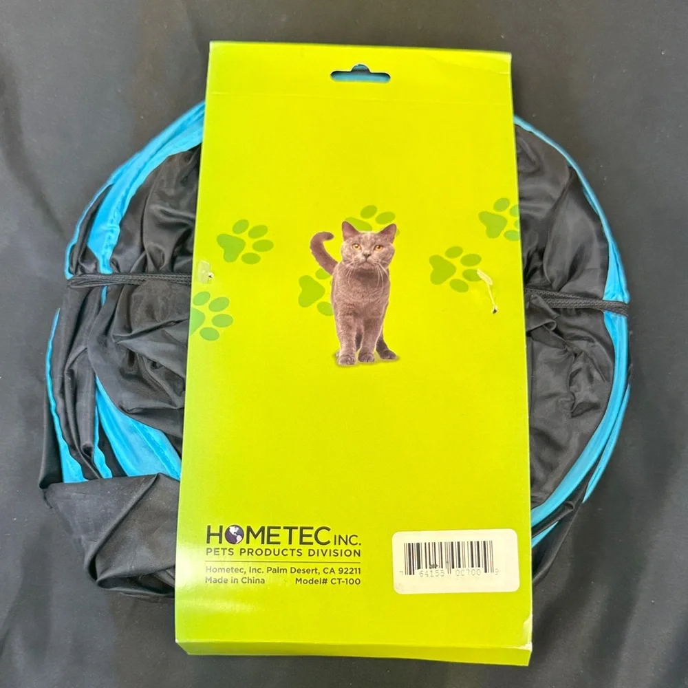 Pet Cat Tunnel Tube Cat Toys 3 Way Collapsible, Tunnels for Indoor Cats new